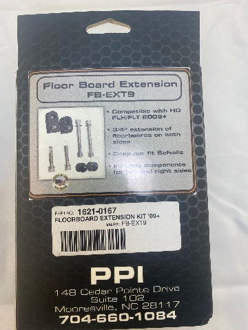 Pro pad Black Front FloorBoard .8" Out Extension Kit fits 2009-20 Harley Touring