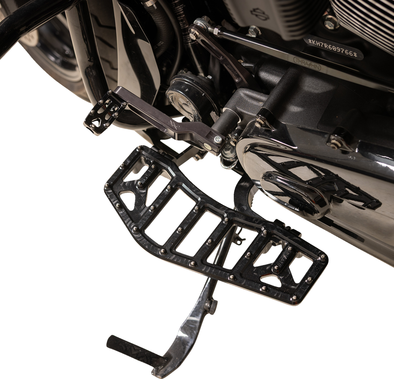 Thrashin Aggressor Driver Black Floorboards for 1984-2025 Harley Touring Softail