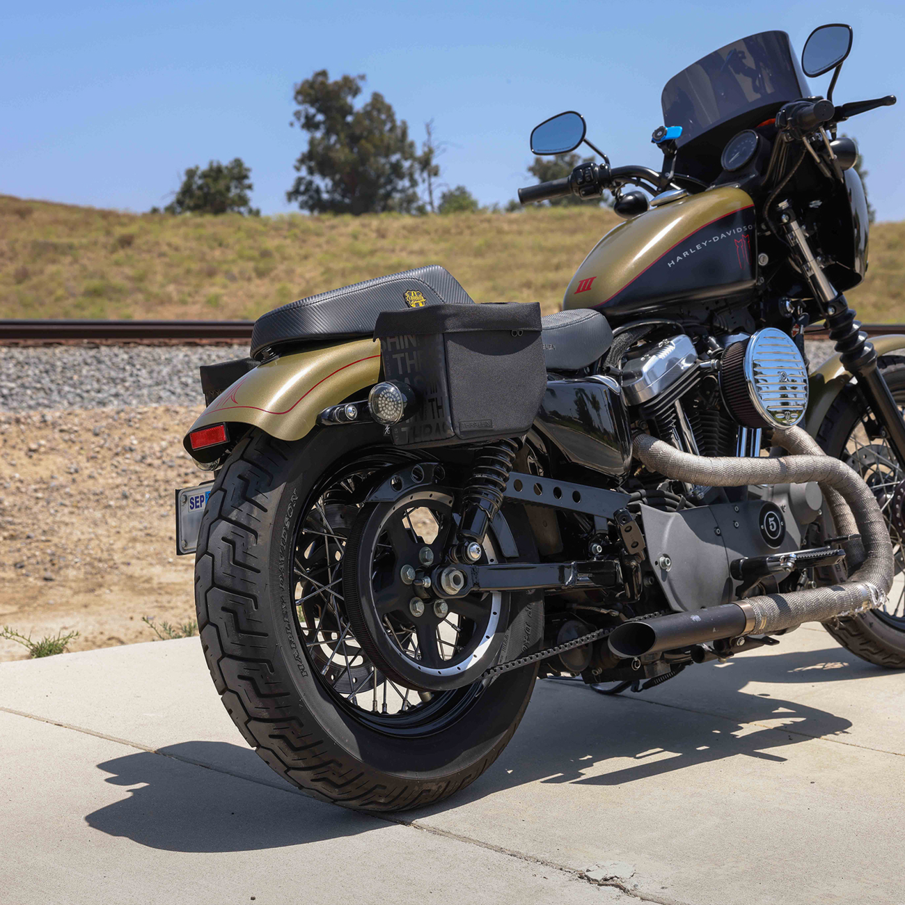 Thrashin 8L Mini Essential Rear Storage Saddlebags for Harley Davidson TSB-0019
