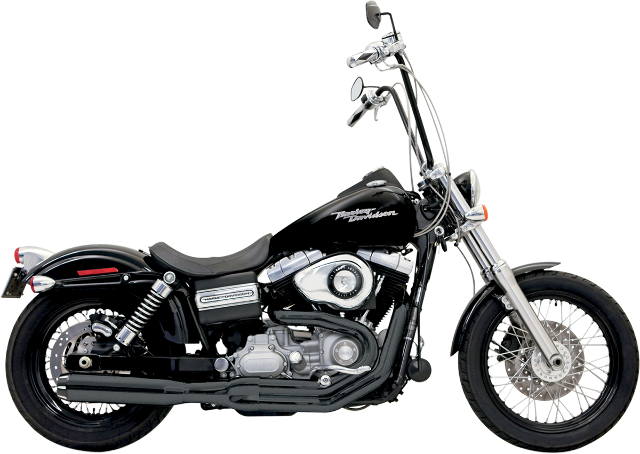 Bassani Black 2-1 Road Rage 2 B1 Power Exhaust for 91-17 Harley Dyna FXDB FXD
