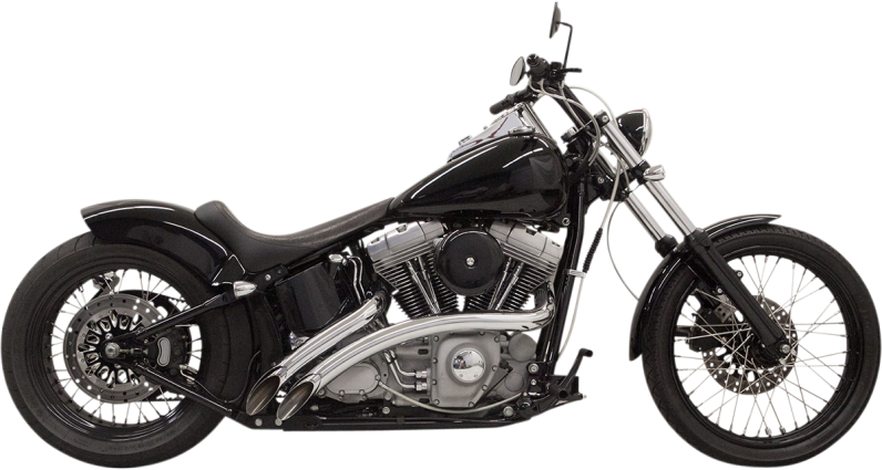 Bassani Chrome Curved Sweeper Exhaust 1986-2017 Harley DYNA Softail FXD FXDB