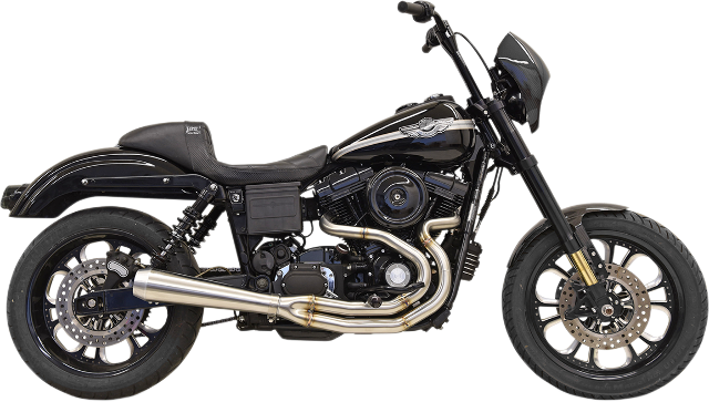 Bassani 2-1 Road Rage Megaphone Exhaust for 91-17 Harley Dyna FXDL FXDC FXDWG