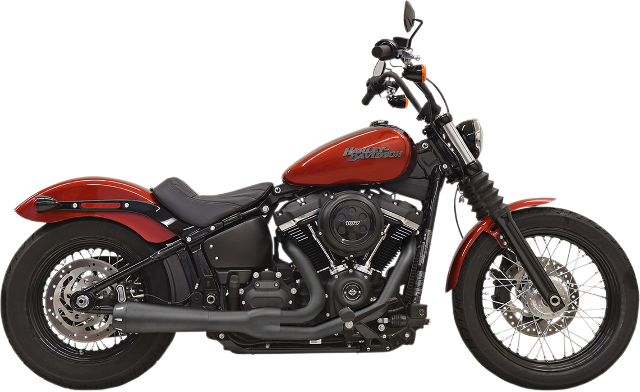 Bassani Black Road Rage 2-1 Exhaust System for 18-20 Harley Softail FXLR FXBB