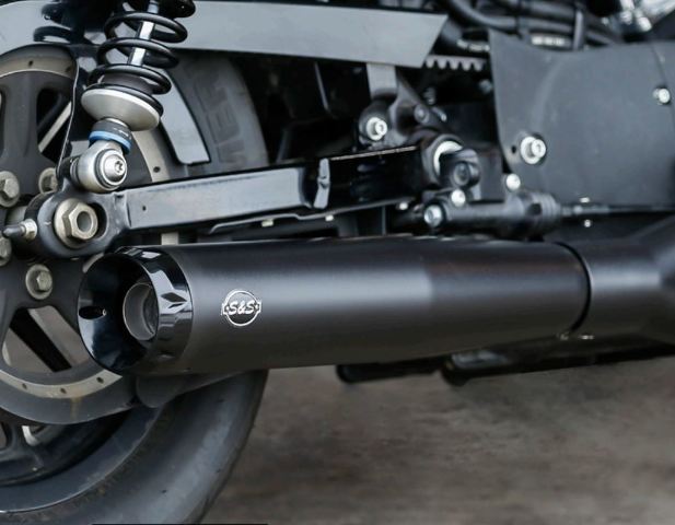S&S Black 50 State Legal Superstreet 2-1 Exhaust System 07-13 Harley Sportster