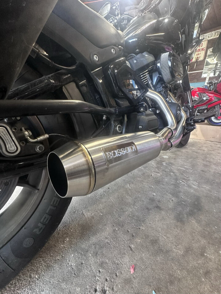 Bassani 2:1 Super Bike Exhaust System 2018-2023 Harley Softail FXLRS FXBB 1S77SS