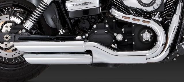 Vance & Hines Twin Slash 3" Slip On Mufflers fits 2008-2017 Harley Dyna FXDF