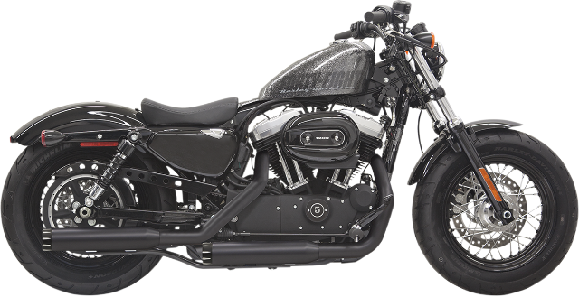 Bassani Black Firepower Slip On Exhaust Mufflers for 2014-2020 Harley Sportster