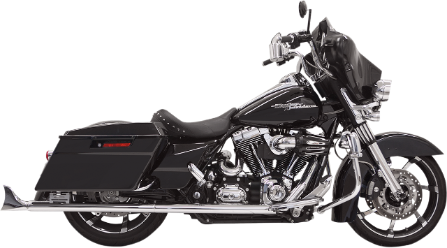 Bassani Chrome 33" Fishtail Slip on Mufflers for 95-16 Harley Touring FLHX FLHR