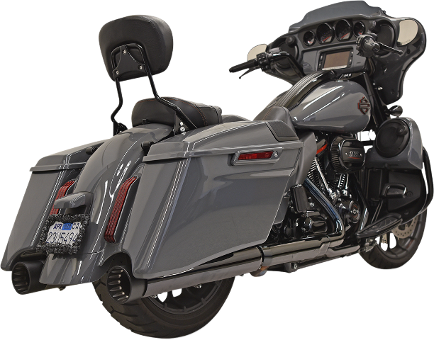Bassani Black CVO 4" DNT Exhaust Mufflers 2017-2021 Harley Touring FLHXSE FLTRSE