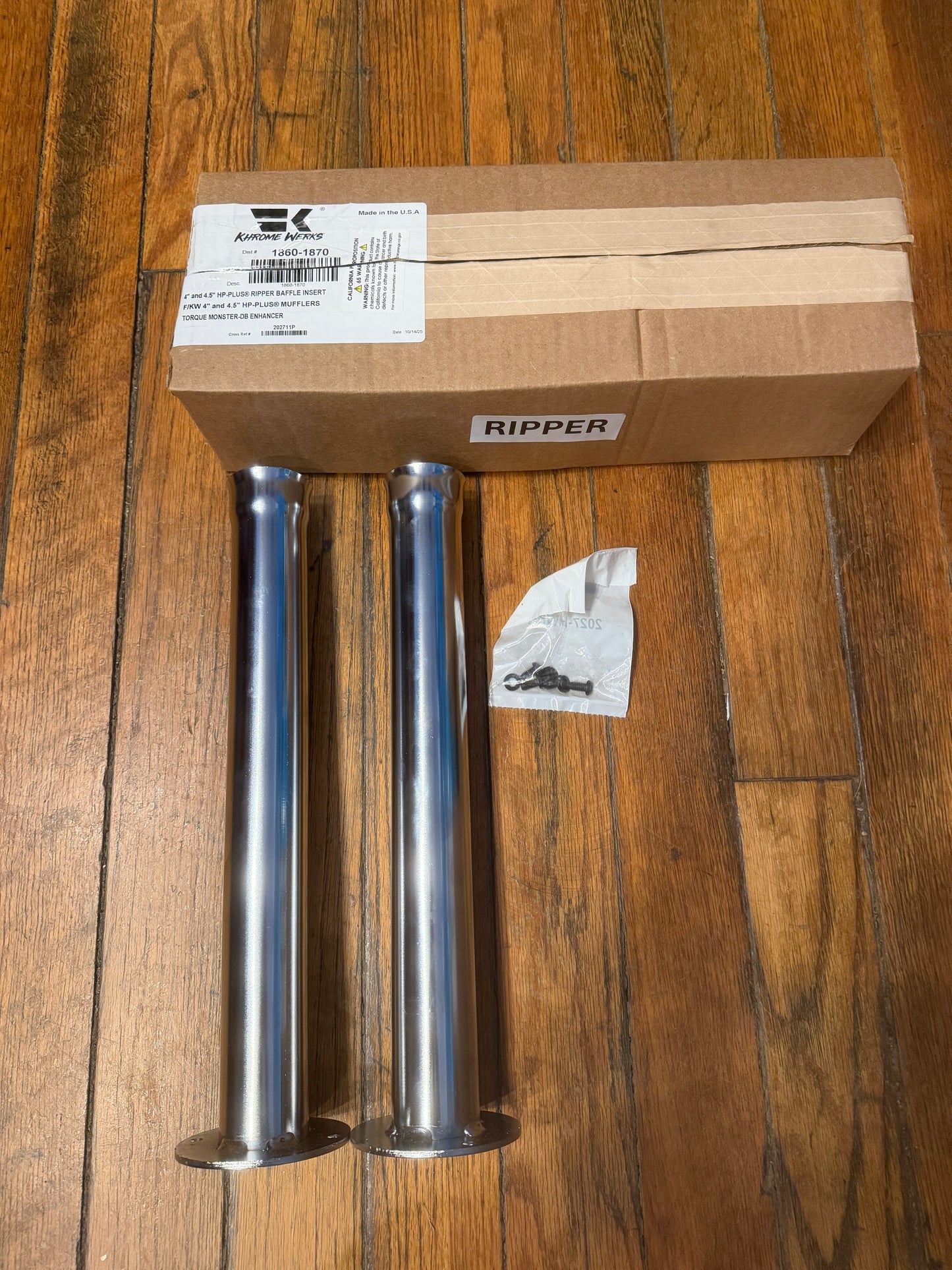 Khrome Werks 4.5" HP-Plus Muffler Ripper Baffle Inserts for Harley Davidson