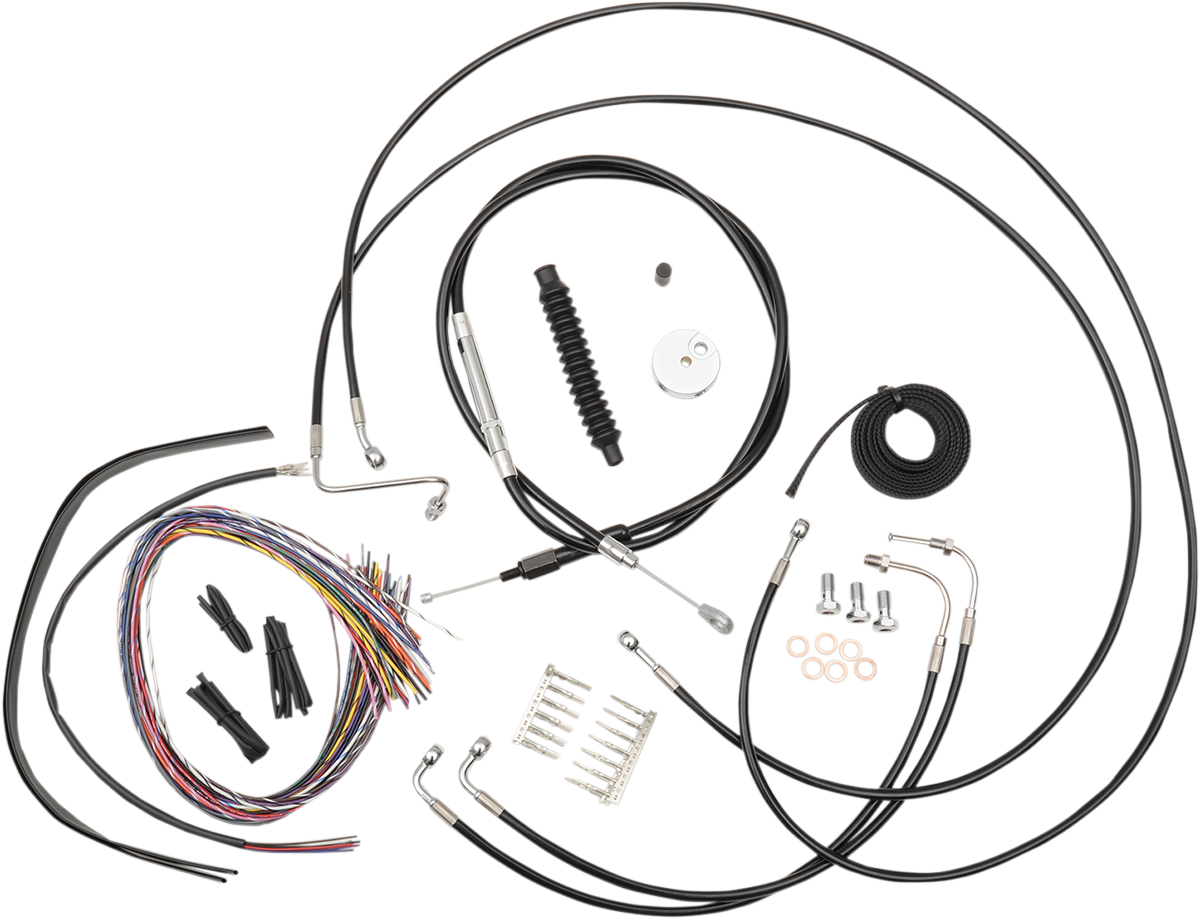 La Choppers Complete ABS 12"-14" Handlebar Cable Kit 08-11 Harley Touring FLHR