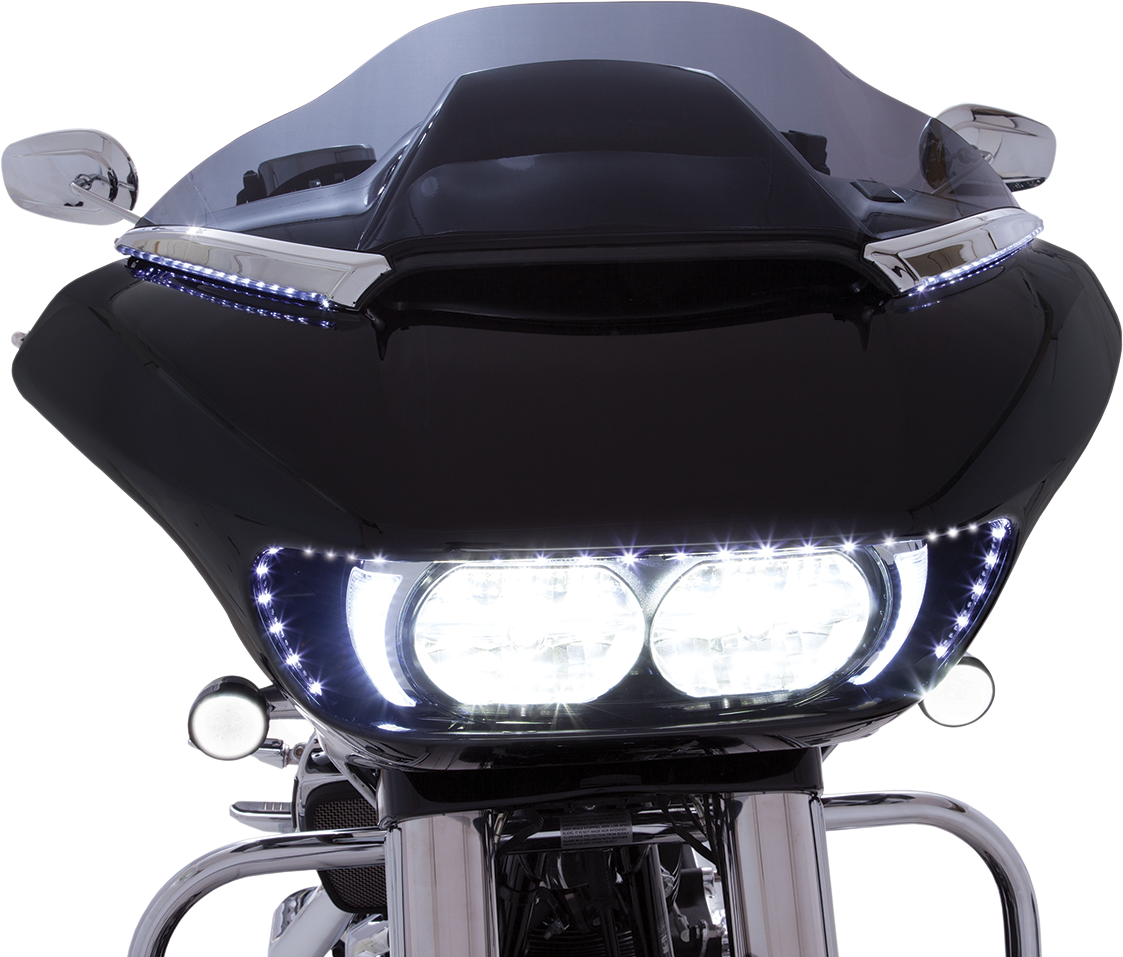 Ciro LED Horizon Turn Signal LED Windshield Trim 2015-2024 Harley Touring FLTRXS