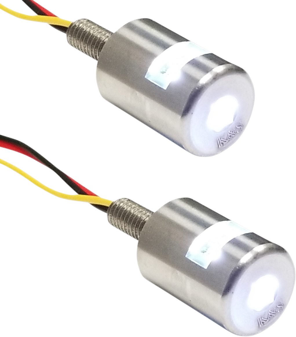 K&S 3 Beam Universal Motorcycle License Plate White LED Bolt Lights Harley