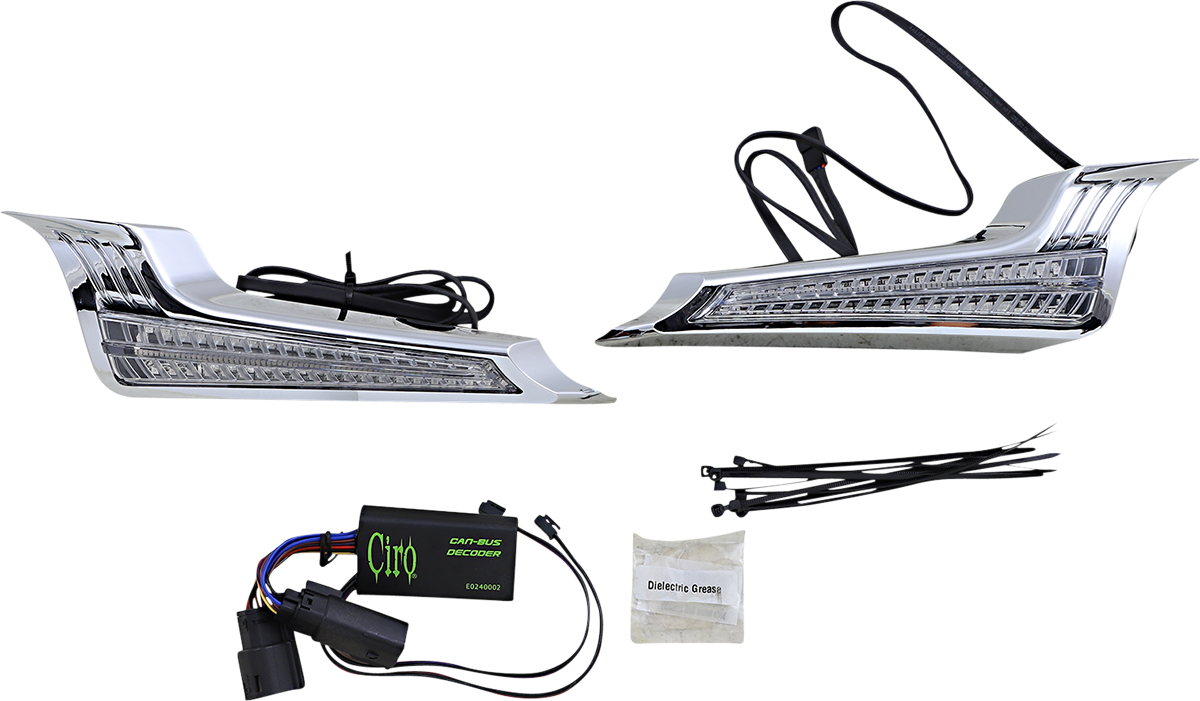 Ciro Chrome Rear LED Filler Panel Lights For 2014-2020 Harley Street Road Glide