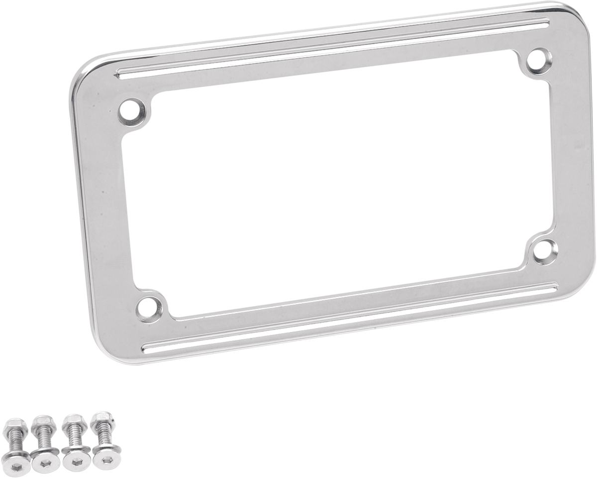 Drag Specialties Chrome Metal Universal Motorcycle License Plate Frame Harley