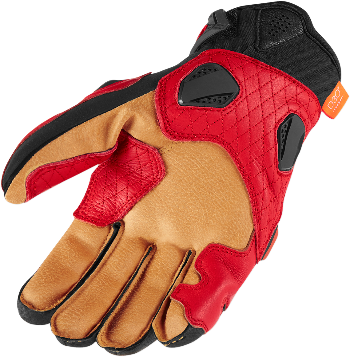 Icon Mens Hypersport Leather Dual Sport Motorcycle Riding Street Racing Gloves