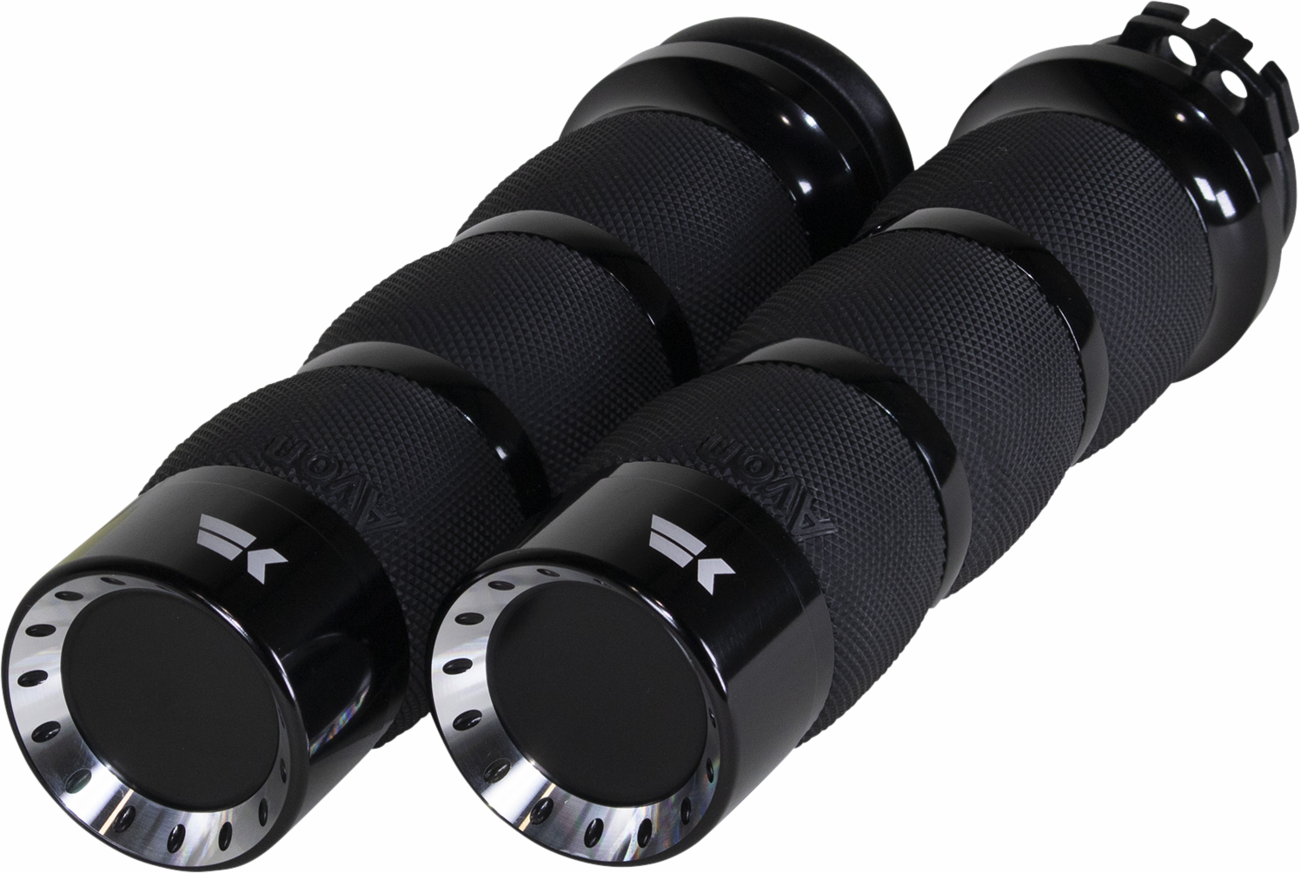 Khrome Werks Turbine Air Cushion Hand Grips for 1980-2022 Harley Touring Dyna XL