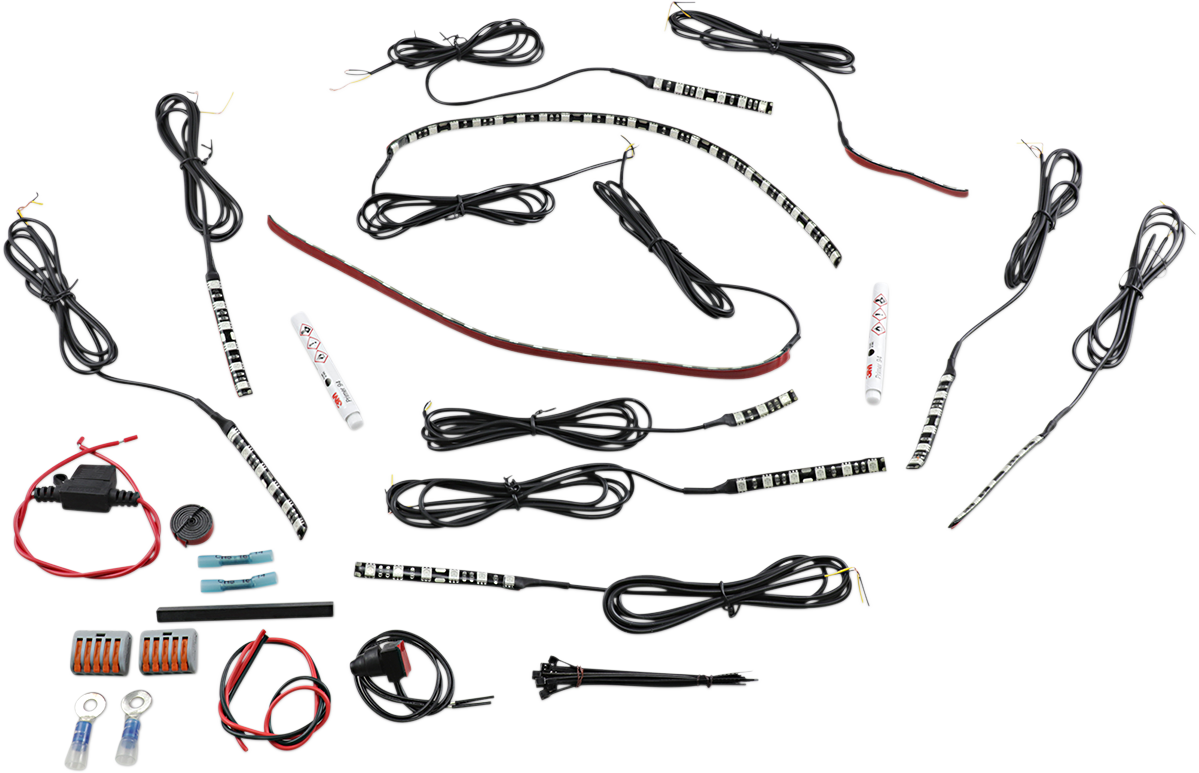 Custom Dynamics Magic Flex II Motorcycle Red LED Accent Light Engine Kit Indian