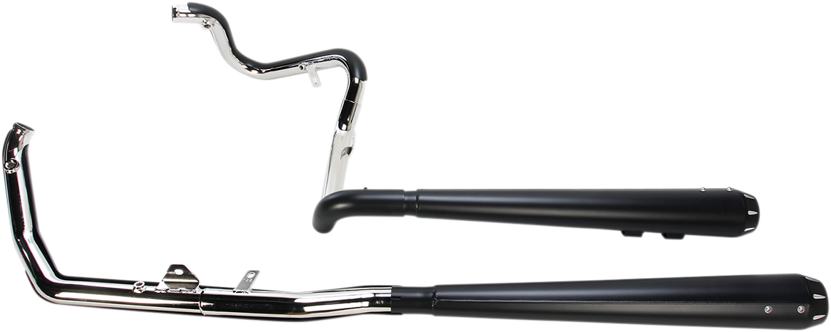 Bassani Black True Dual Down Under Exhaust for 09-16 Harley Touring FLHX FLHR