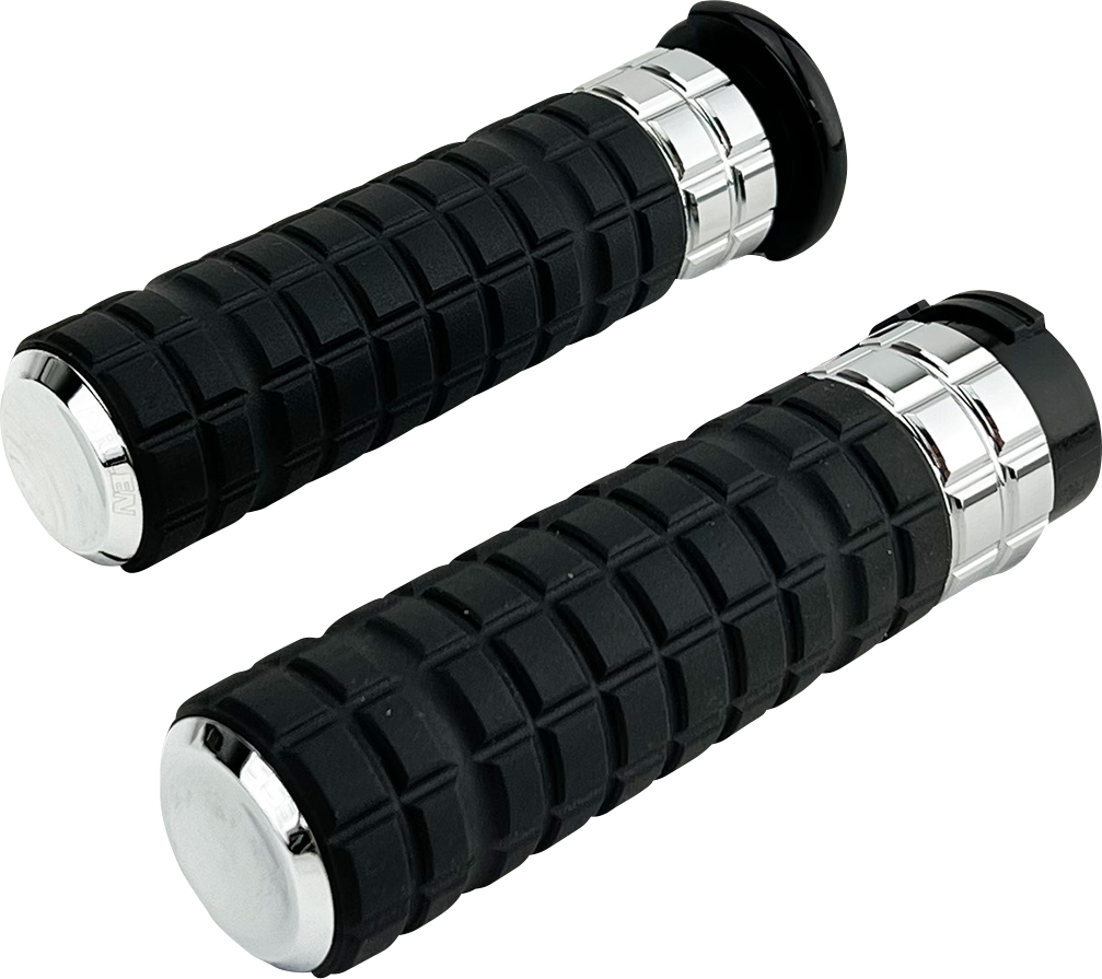 Arlen Ness Chrome Speedliner 1" Hand Grips 1980-2022 Harley Touring Softail
