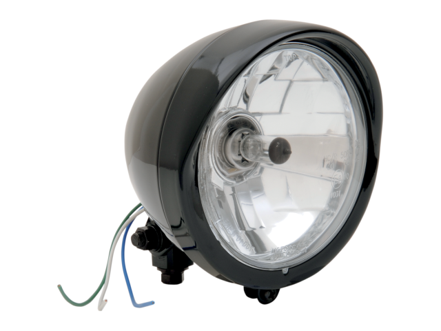 Drag Specialties 5-3/4" Diamond Style Clear Lens Motorcycle Halogen Headlight