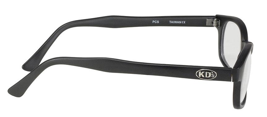 KD's Original Matte 12 Pair Black Frame Clear Lens Old School Biker Sunglasses