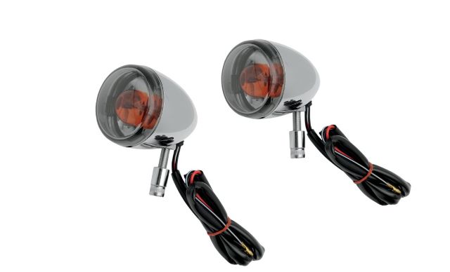 Drag Specialties Chrome Front Bullet 1157 Turn Signal Kit for Harley Davidson