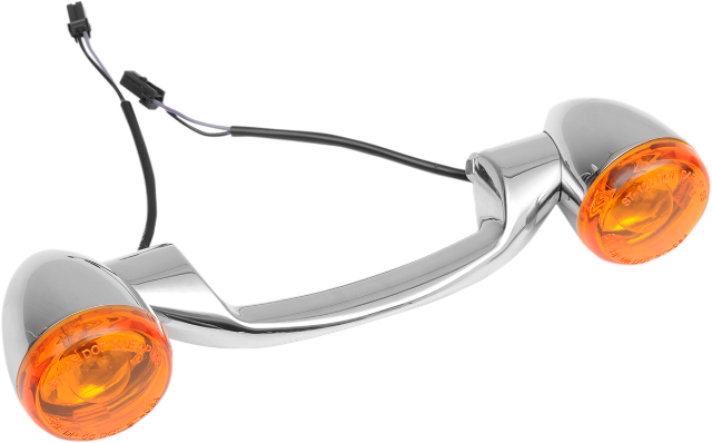 Drag Specialties Amber Bullet Rear Turn Signal Kit for 1989-22 Harley Touring