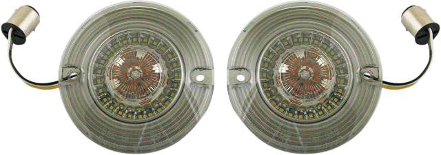 Custom Dynamics Dynamic Flat Ringz Inserts with Smoked Lenses 1986-2022 Harley
