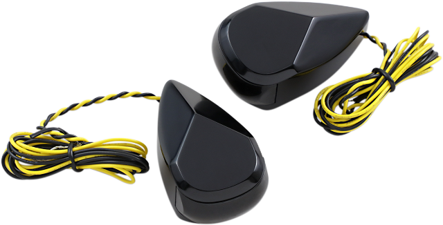 Alloy Art Smoke Lens Amber LED Turn Signals fits 2000-2020 Harley Touring FLHR