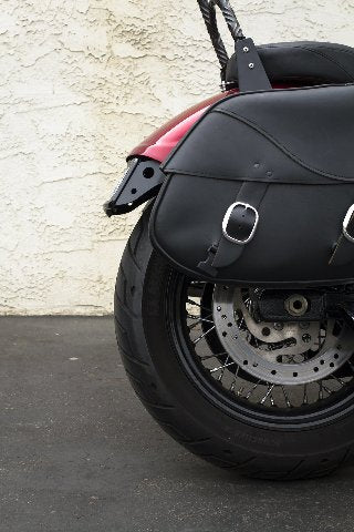 Cycle Visions Black Slick Signals License Plate Mount Kit for 13-15 Dyna FXDB