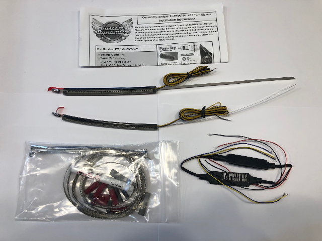 Custom Dynamics Truwrapz 56mm Smoked Lens Amber LED Fork Light Kit 2021 Harley