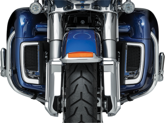 Kuryakyn 5063 Chrome Lower Fairing LED Turn Signal Lights 14-20 Harley Touring