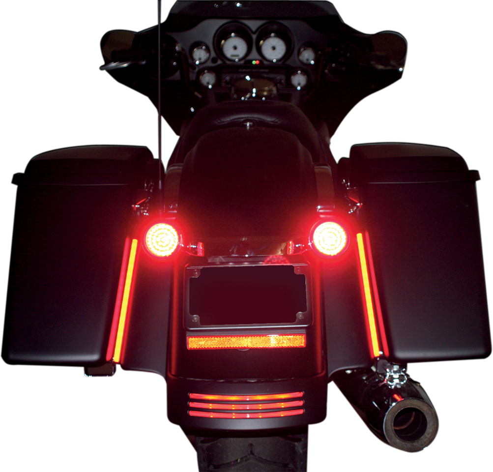 Custom Dynamics 1" Red LED Motorcycle Marker Light Cluster Bulb fits Harley