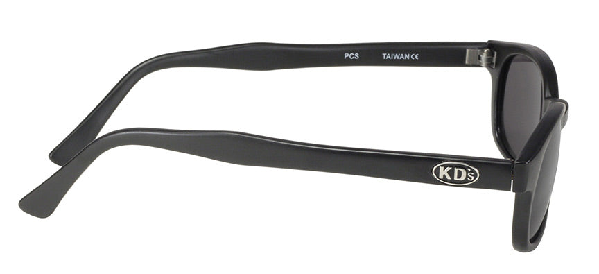 KD's Original Matte Black 1 Pair Grey Lens Old School Biker Sunglasses 21120