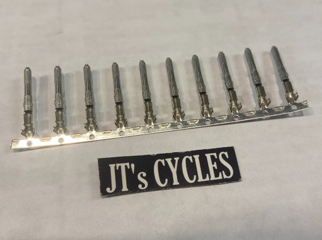 Namz 10 Pack AMP Mate-n-Lock Connector AMP Male Terminal for Harley Davidson