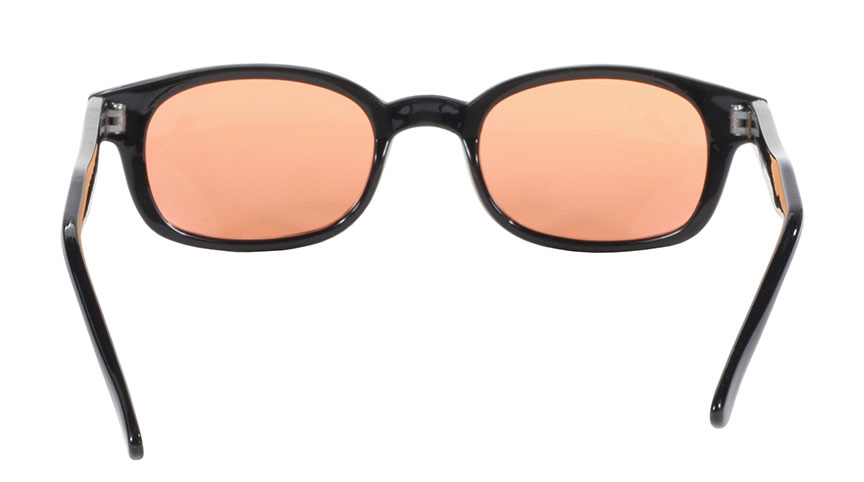 KD's Original 1 Pair Black Frame Orange Lens Old School Biker Sunglasses 2128