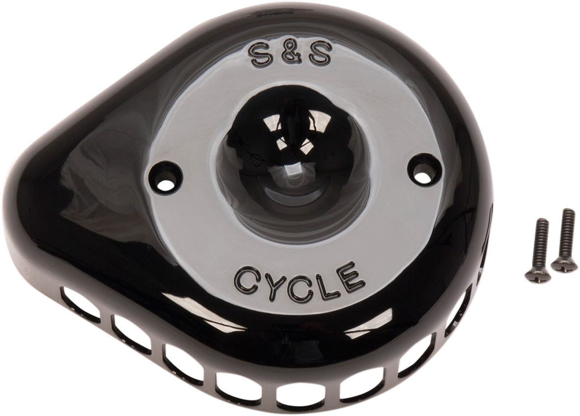 S&S Gloss Black Stealth Mini Tear Drop Air Cleaner Cover for Harley Davidson