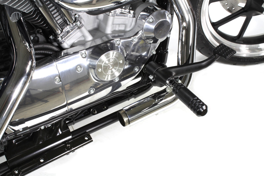 VTwin Black Forward Control Kit & Foot Pegs 2014-22 Harley Sportster XLN XLX XLL