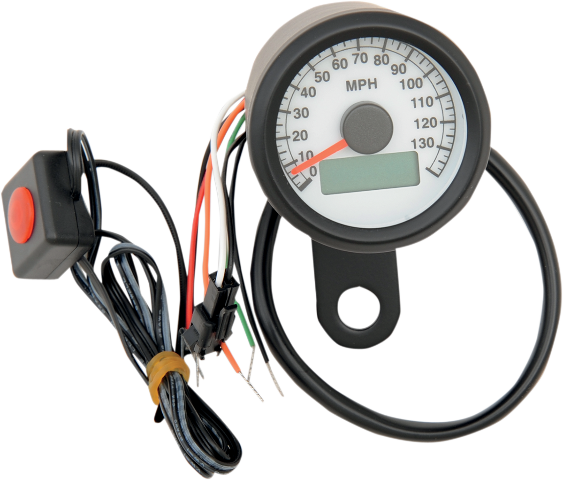 Drag Specialties Black Matte Speedo Motorcycle Electronic Speedometer Harley