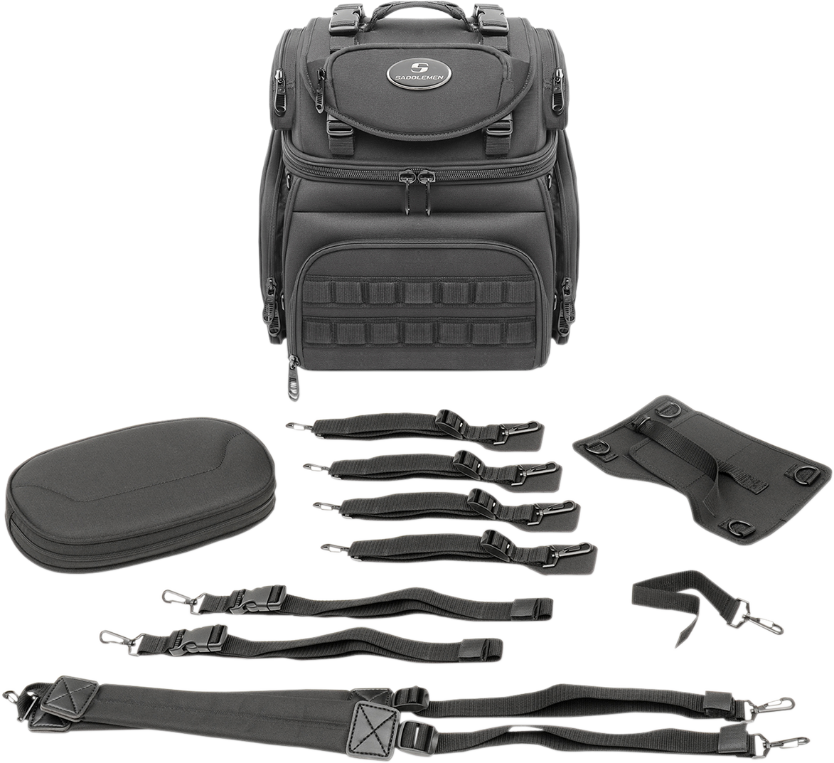 Saddlemen Black BR1800 Tactical Rear Sissy bar Bag Luggage for Harley Davidson
