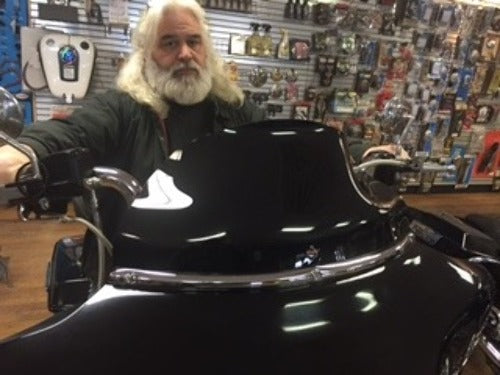 Klock Werks Black 8.5" Flare Windshield 1996-2013 Harley Touring Models FL