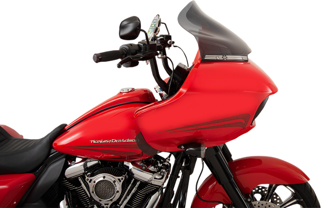 Klock Werks 14" Dark Smoke Sport Flare Windshield for 2015-23 Harley Road Glide