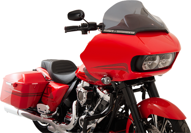 Klock Werks 14" Dark Smoke Sport Flare Windshield for 2015-23 Harley Road Glide