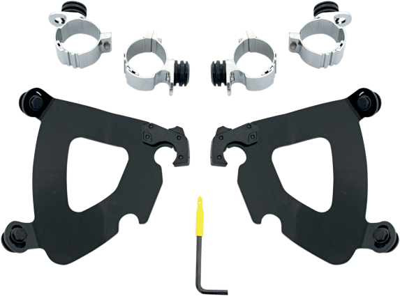Memphis Shades Gauntlet Fairing Black trigger mount kit 2010-15 Harley Sportster