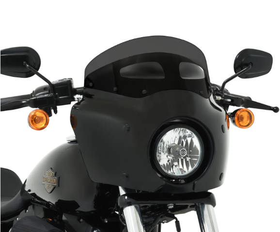 Memphis Shades Road Warrior 7" Dark Smoke Vented Fairing Windshield fits Harley