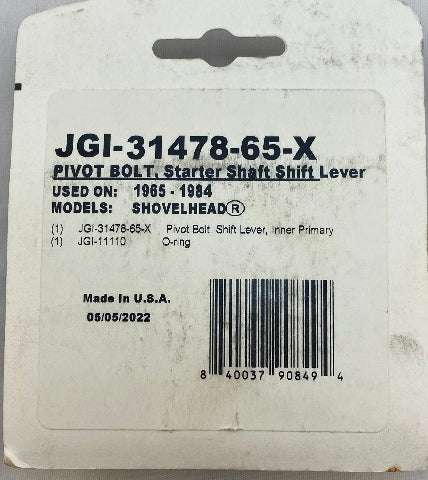 James Gasket Slotted Starter Gear Bolt & O-ring 1968-1984 Harley Shovelhead Dyna