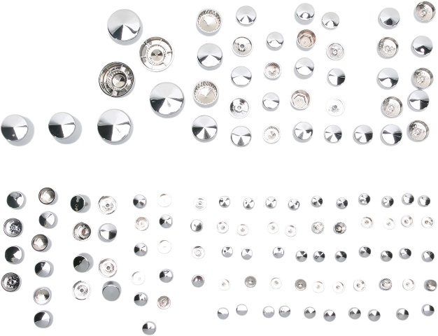 Drag Specialties Chrome Deluxe Bolt Cover Kit for 09-17 Harley Softail FLSTC