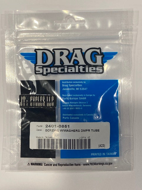 Drag Specialties 8mm Fork Damper Tube Bolt Kit for 1977-2017 Harley Dyna Touring