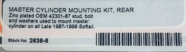 Colony Rear Master Cylinder Mounting Kit fits 1987-1999 Harley Softail Heritage